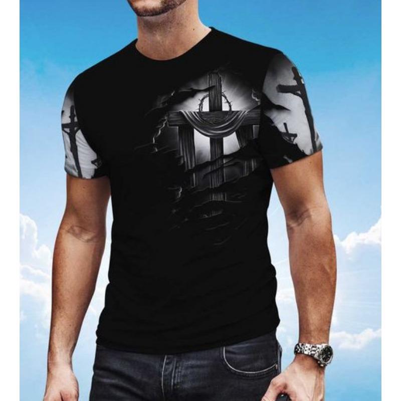 

Мужская футболка с 3D-печатью для летней моды, модная повседневная футболка с круглым вырезом и короткими рукавами для мужчин 6XL