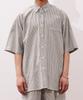 Moa Cover Stripe Half Sleeve Shirt (Charcoal)