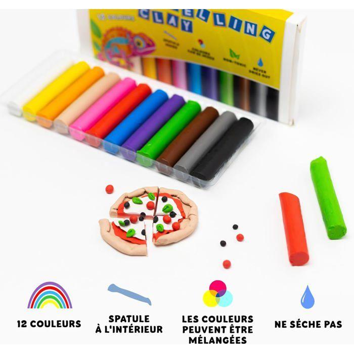 Pâte à modeler - CREATIVE DECO - Set 12 couleurs - Non toxique - Matériaux naturels - Sans cuisson
