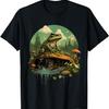 Frog Mushroom Toad Landscape Forest Nature Animal Art T-Shirt