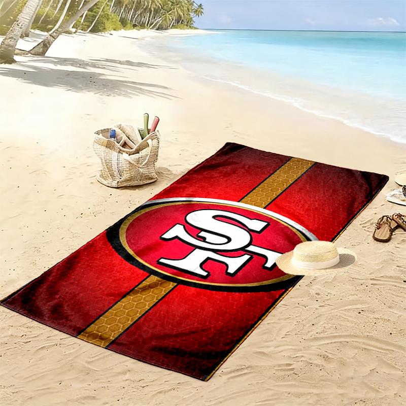 San Francisco 49Ers Print Beach Towel, Large Soft Quick Dry Towel for Beach Camping Swimming
