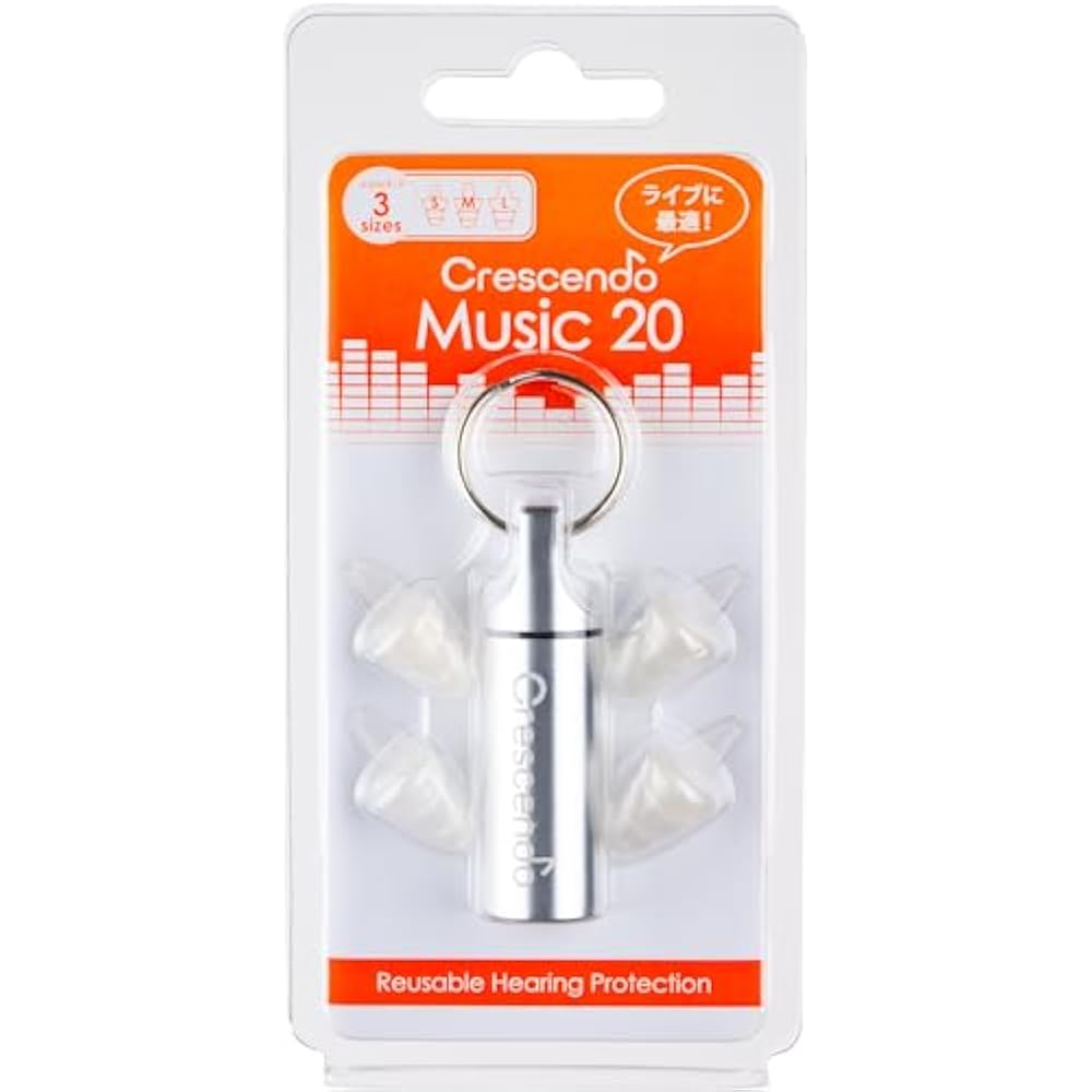 CRESCENDO Live Earplugs Music 20 S/M/L Ear Protector/ Listening to Music/Natural Sound and Breath...