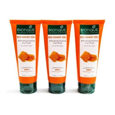 Set of Gel for Washing with Honey (3 X 100 Ml), Honey Gel Face Wash Set