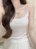 BrandyBM White Pure Desire Heart Embroidery Lace Slim Fit French Camisole