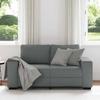 VidaXL Canapé à 2 places gris foncé 120 cm tissu, canapé, canapé 2 places, canapé en tissu, divan, canapé deux places, 4105157