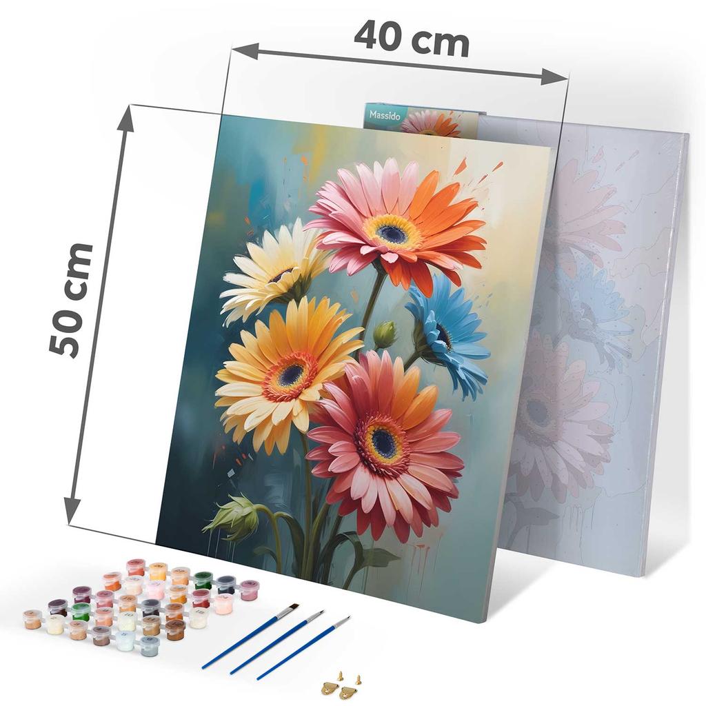 Massido Paint By Numbers Flowers