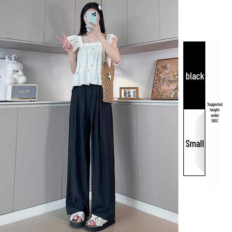 Milk Puff Women's High Waist Wide Leg Sports Pants - Slimming Lazy Style (Spring/Autumn 2026)