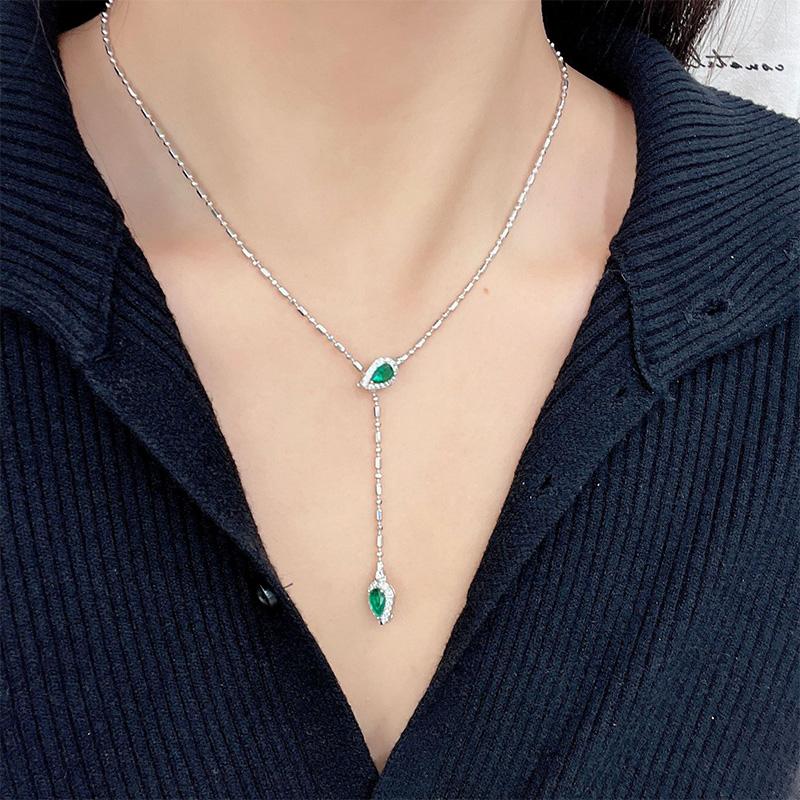Competitively Price Pendant Necklaces Elegant Popularity Collares Con Colgante Geometric Chain Modern Fashion Pendant Necklaces зелёный