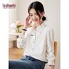Yuzhaolin Women's Heart Embroidery Long-Sleeved Shirt