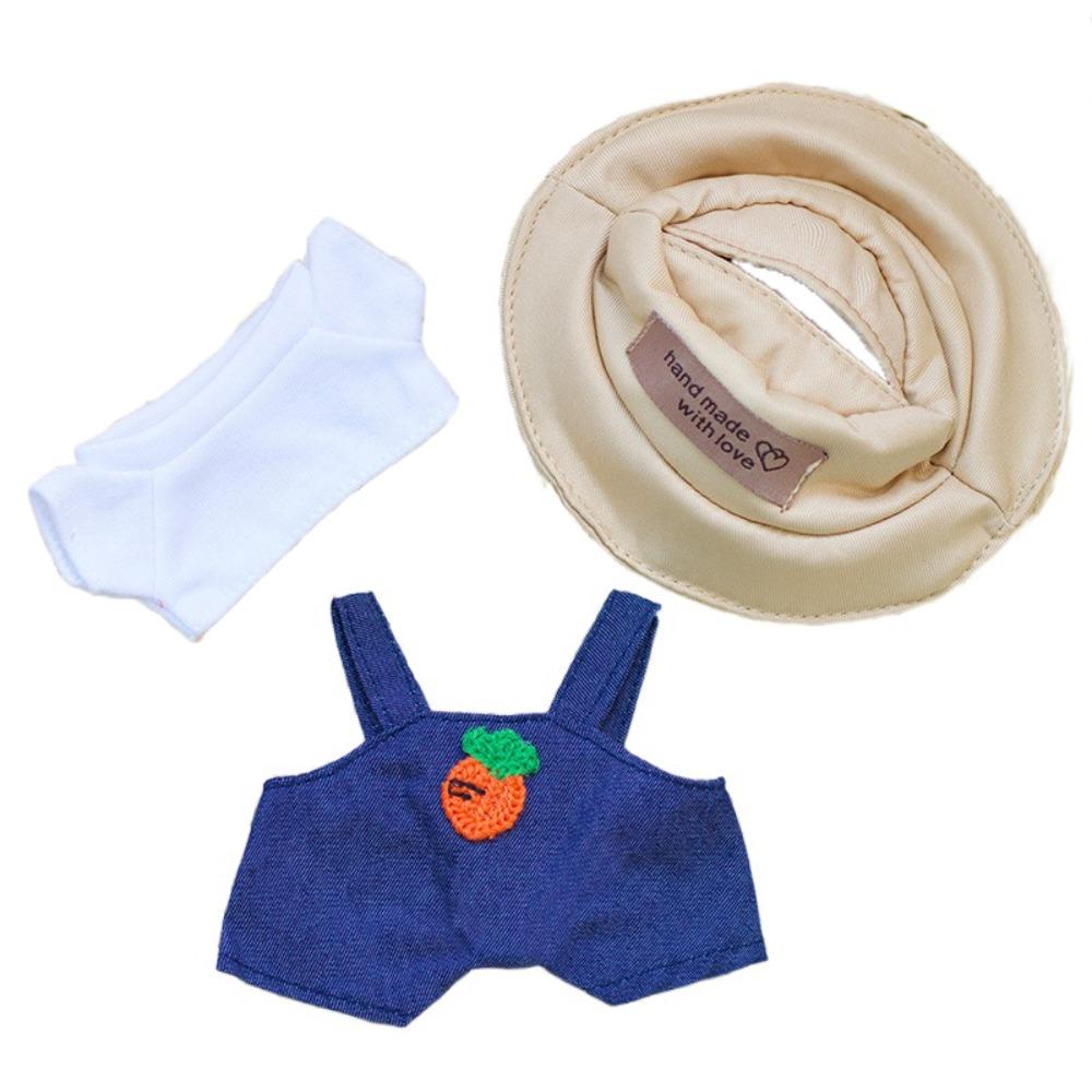 

1 комплект Брюки на лямках Наряд плюшевой куклы Лабубу Шляпа Подвеска Лабубу Одежда Детский подарок carrot