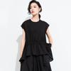 Sleeveless Oversized Black Casual Loose Summer Tee T Shirt Women T-shirt Tops