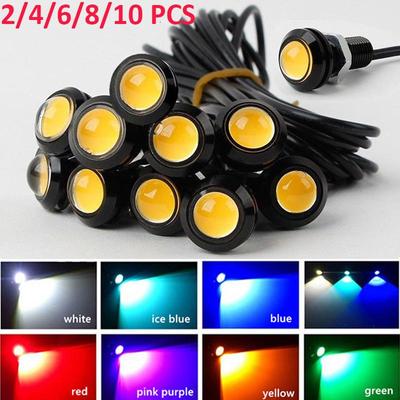 18MM Carro Olho de Águia DRL LED Luzes Diurnas LED 12V Ré Estacionamento Sinal Lâmpadas Automóveis