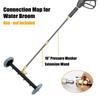 Under Car Washer 16Inch Undercarriage Pressure Washer Attachment Powerful Sprayer For Vehicle Cleaning Driveway Workshop Outdoor