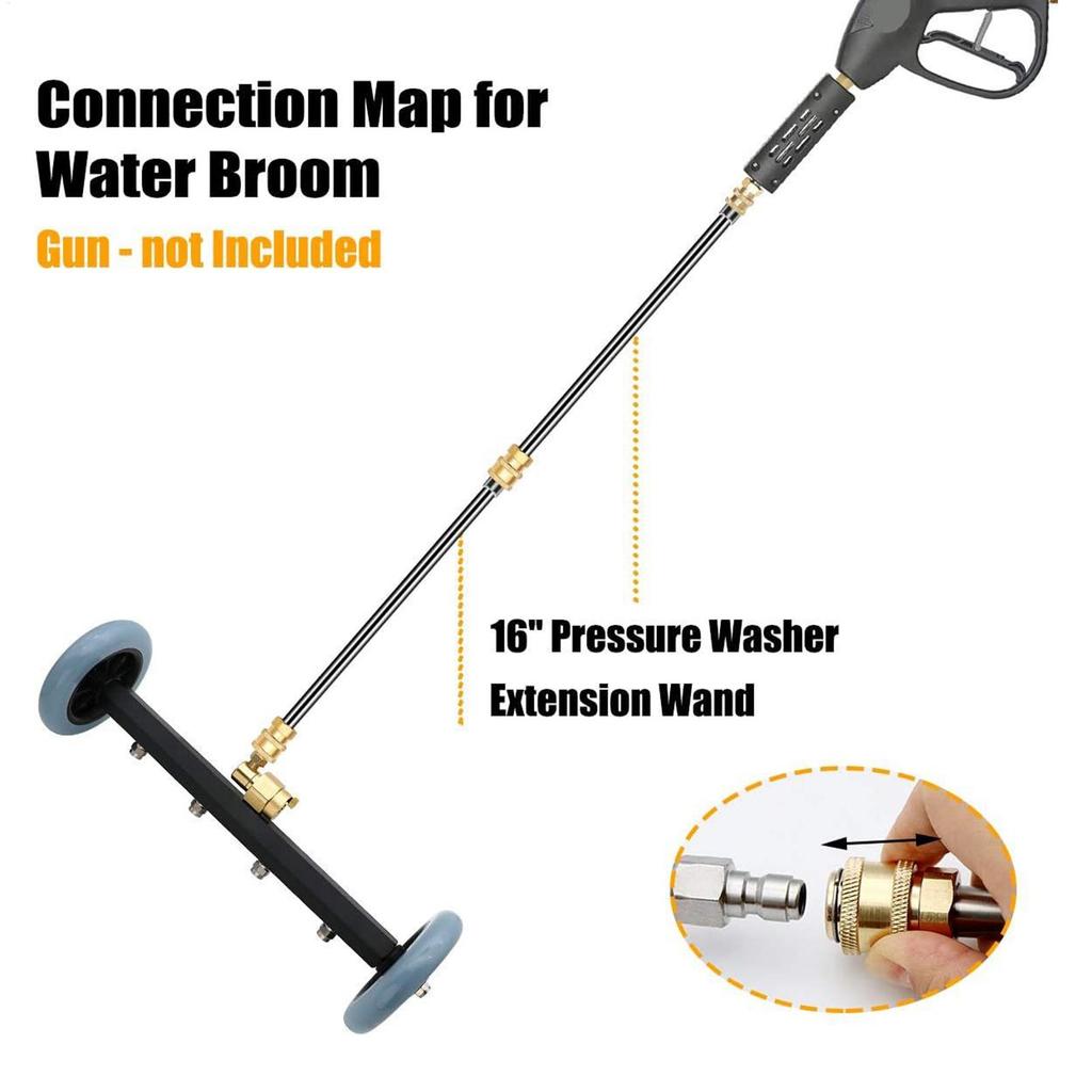 Under Car Washer 16Inch Undercarriage Pressure Washer Attachment Powerful Sprayer For Vehicle Cleaning Driveway Workshop Outdoor