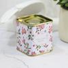 Decorative Tinplate Tea Tin Box Square Small Metal Tea Can Sealed Portable Coffee