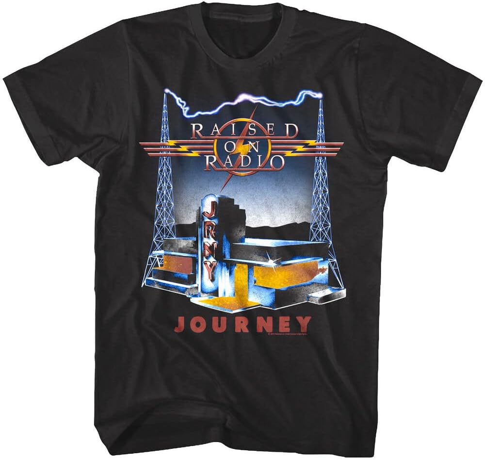 Journey Raised on Radio Album Cover Men s T Shirt Concert Tour Merch XXL чёрный