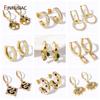 New Trendy Lucky Eye Turkish Evil Eye Drop Earrings Heart Charms Hanging Dangle Earrings For Women Ladies Party Jewelry Gift