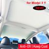 Sun Shades For Tesla Model Y Juniper LAUNCH Model 3 Highland 2025 2026 Ice Cloth Buckle Sun Glass Front Rear Sunroof Skylight