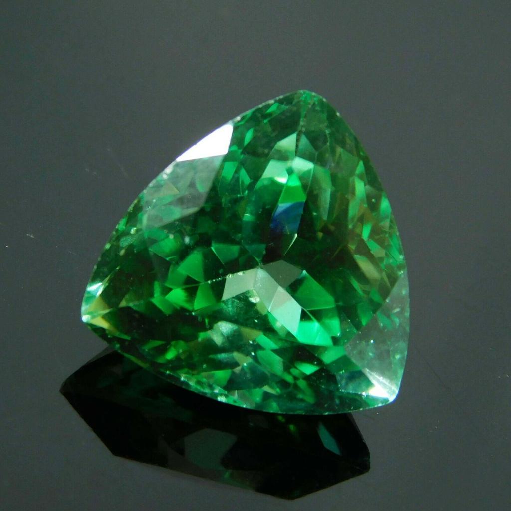 10.23 Carat Trillion Cut Natural Montana Sapphire Green CERTIFIED Loose Gemstone A-328