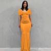 Kardashian skims abito da donna europeo e americano abito lungo casual vestibilità aderente manica lunga abito da casa