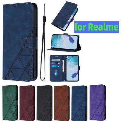 6-Color Fashion Business Style PU Leather Phone Wallet Case for Realme 8 9 10 11 12 13 14,Realme GT3 GT5 GT6...Narzo 20 50...Realme C11 C12 C15 C17...