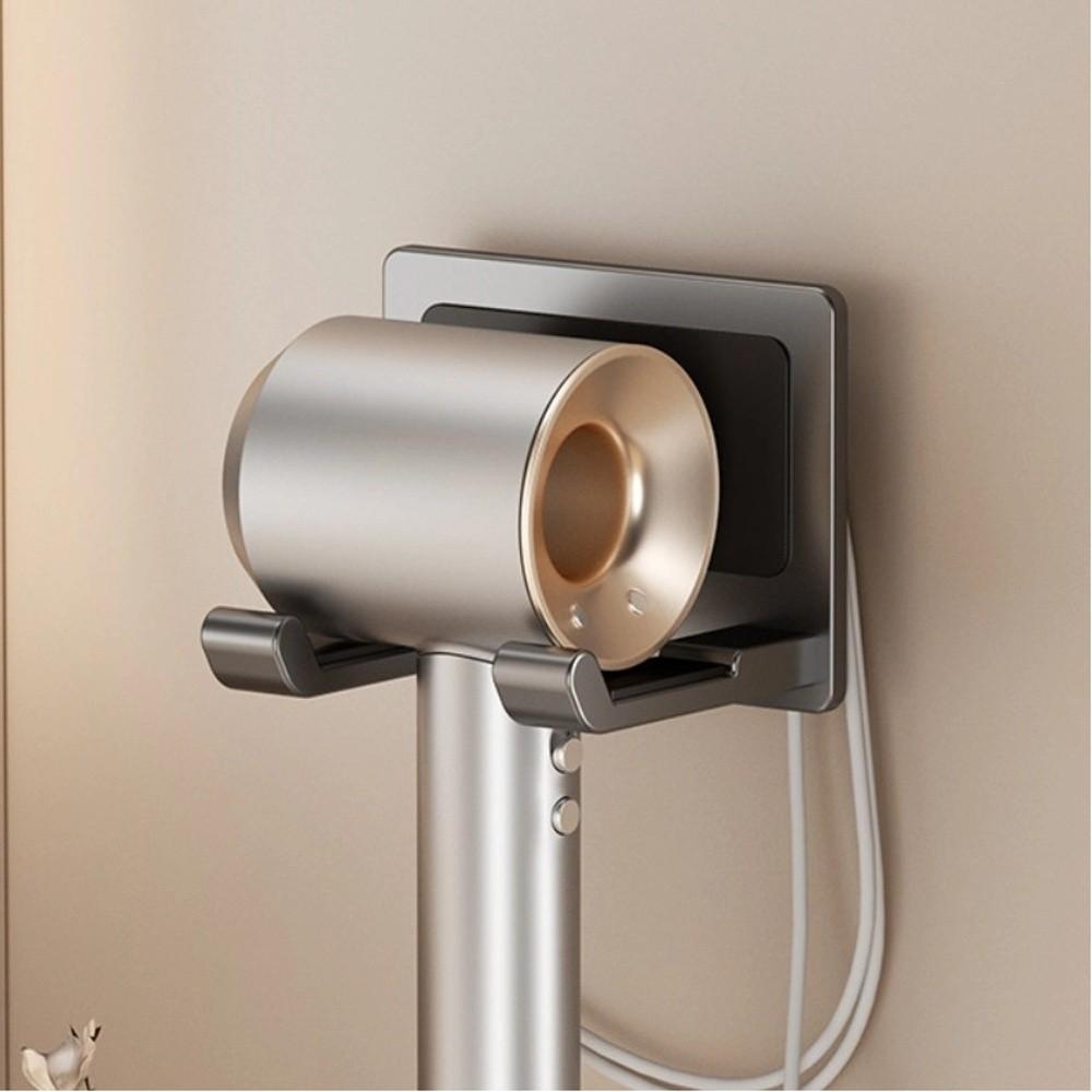 Wall Mounted Hair Dryer Holder with Non-Slip Pad air Dryer Storage Rack Dryer Hair Stand  Bathroom