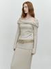 Asula Reverse Off Shoulder Knit (Beige)