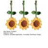 Crocheted Sunflower Pendant Handmade Flower Bag Backpack Charm Pendant Sunflower for Key Ring Handbag