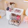 Transparent Multifunctional Desk Organizer with Large Compartments