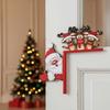 Christmas Wooden Door Hangings Santa Reindeers Carving Wall Ornament For Indoor Outdoors Holiday Season Home Decoration Easy Installation