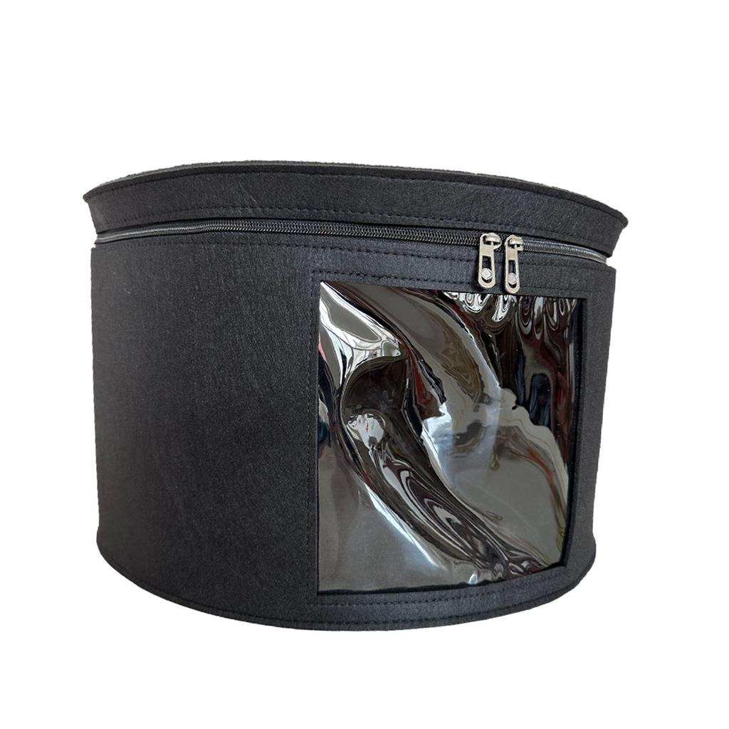 Outdoors Travel Storage Bucket Collapsible Dustproof Half Transparent Large Capacity Portable Felt Hat Storage Case For Home