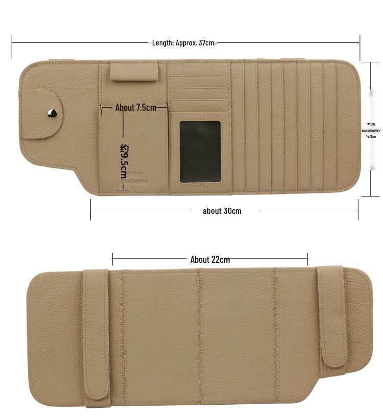 Cadillac Car Sun Visor Multi-Functional Clip Bag Cover
