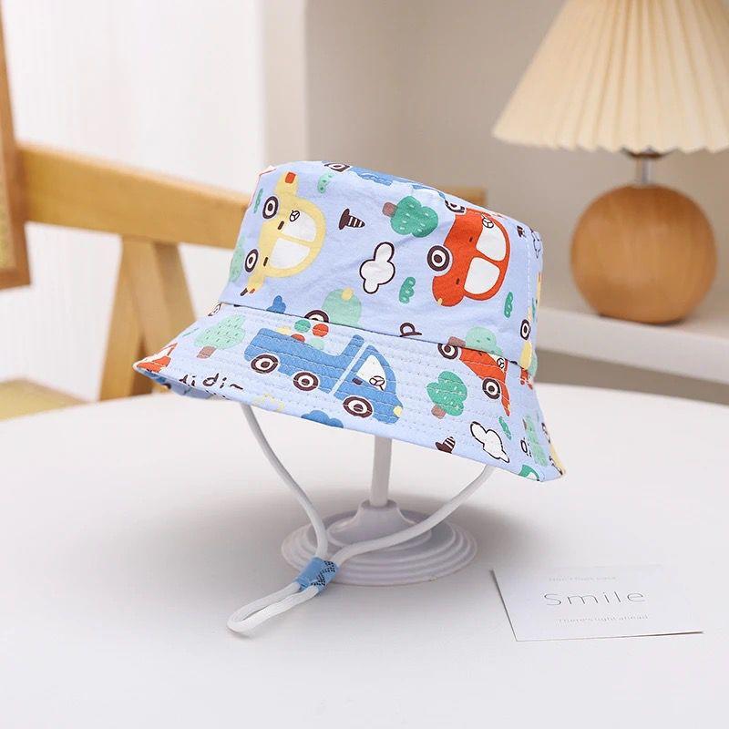 Kids Cartoon Bucket Hat Spring Summer Baby Sun Protection Cap Boys Girls UV Shield Outdoor Beach Fishing Hat