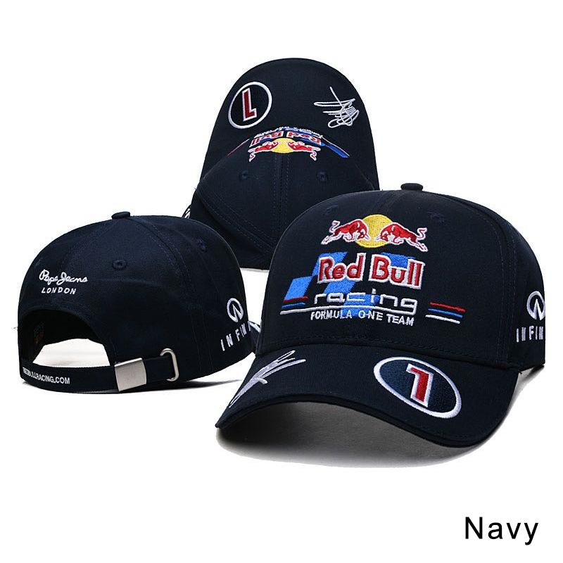Red Bull F1 Team Pet Klassiek Logo Geborduurd Dad Hat Lichtgewicht Zonbescherming voor Racefans one size