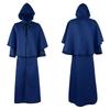 Halloween Costume Medieval 5-color Hooded Cape Retro Robe, Wizard Death Cape Costume