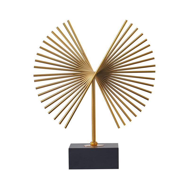 Luxury Metal Decor Ornament Creative High‑End Craft Souvenir for Living Room Home Decoration
