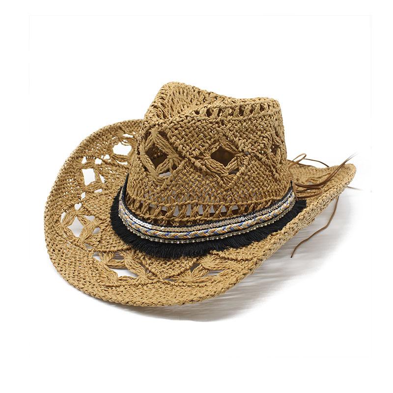 Handmade Straw Hats, Men And Women, Summer Big-Brimmed Sun Hats, Fringed Straw Top Hats, Wind Sun Hats, Outdoor Travel Hats