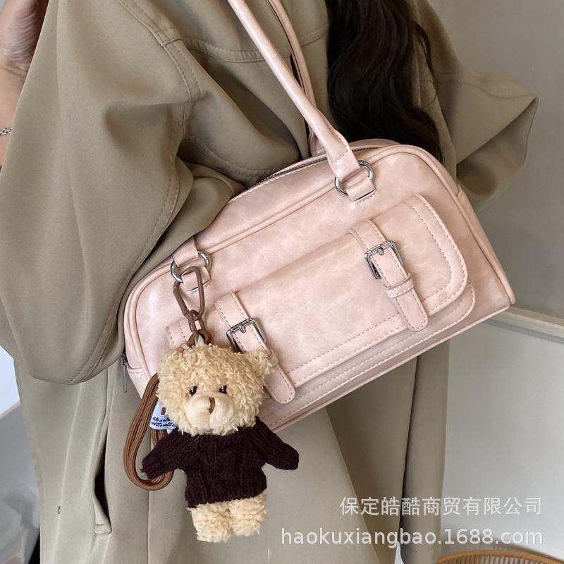 Retro Bag Women's Large Capacity 2025 New Autumn and Winter Casual Shoulder Messenger Bag Popular Commuter Pillow Bag This Year