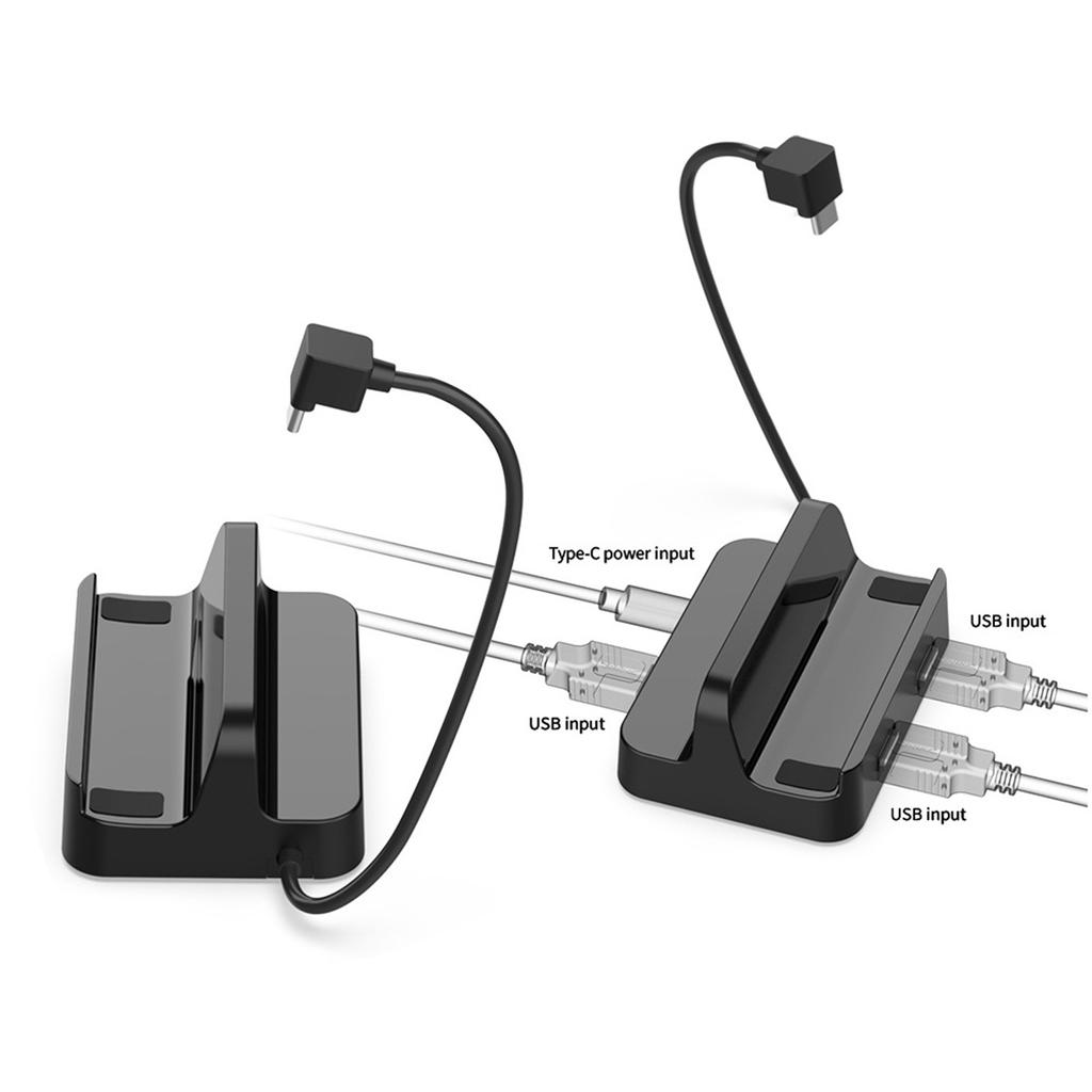 Konsolen-Ladestation Dockingstation Typ-C Ladehalter Ständer mit 3x USB2.0 Ausgangsschnittstelle Anwendbar für Steam Deck