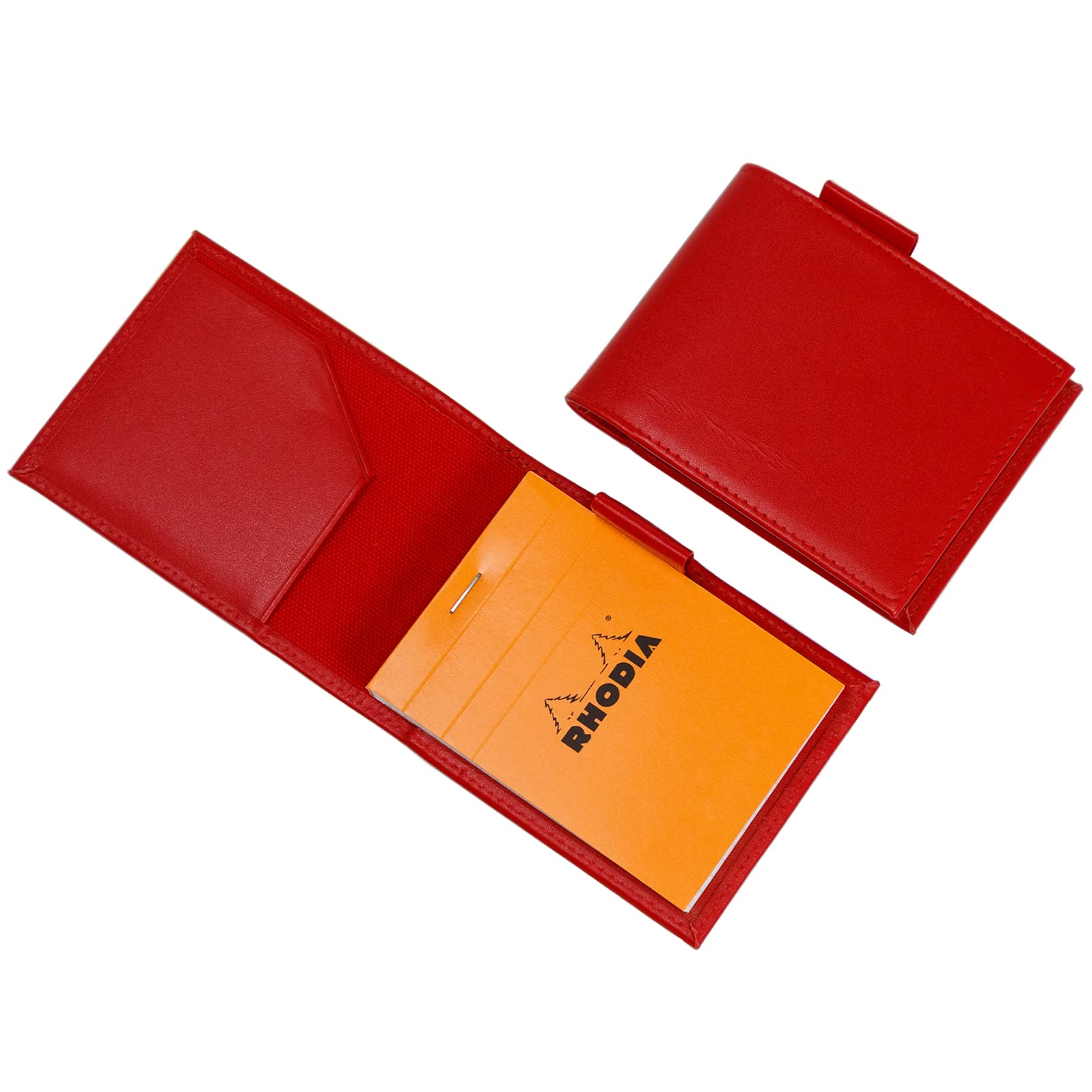 Блокнот Rhodia 11 Натуральная Коровья Кожа Вертикальный Тип [GRAVEDAD] Обложка, Нет. Размер, Кожа, Кожа, (Красный)