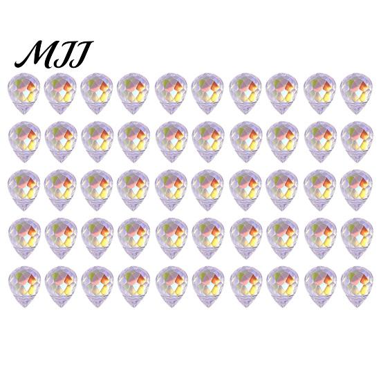 DIY Crafts Beads 50Pcs 10x8mm Faceted Teardrop Glass Beads, Top Drilled Water Drop Transparent Loose for Jewelry Bracelet Necklace Beaded