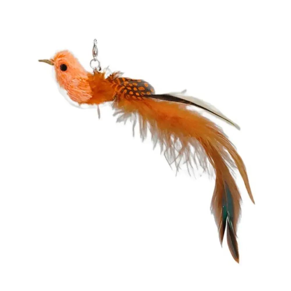 Plush Simulated Bird Cat Stick Head Colorful Cat Teaser Stick Cat Teaser Stick Replacement Head Suction Cup Teaser Toy