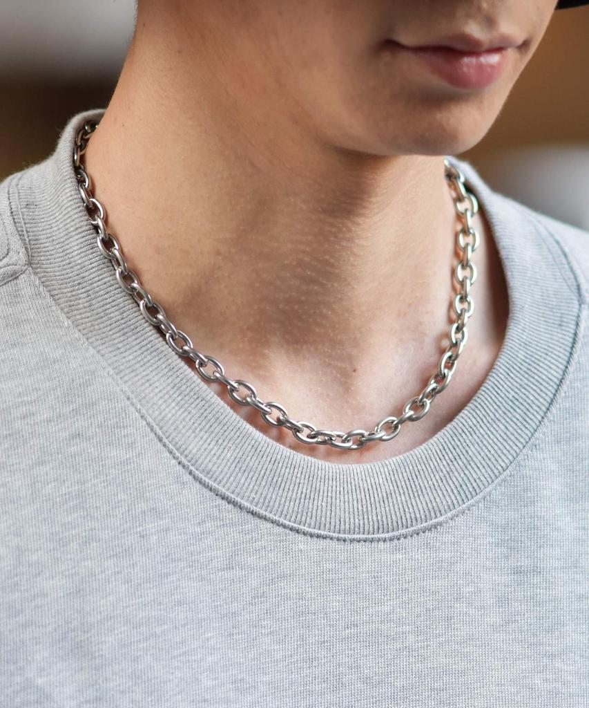 Necklace Link Chain Large Necklace Surgical Stainless Steel B [LHMI] Men's Women's