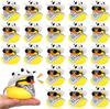 122436 Pcs Valentine'S Day Gift For Kids Cowboy Rubber Duck Mini Rubber Duckies With Hat Glasses Scarf Shower Party Favor