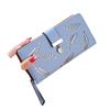 2023 New Ladies Wallet Hollow Leaf Pattern Pu Leather Zipper Closure Long Card Holder