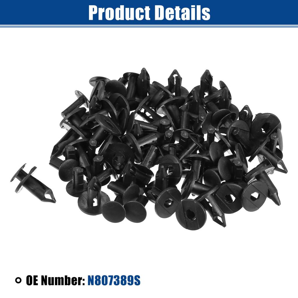 Kompatibel mit ACROPIX Ford Corva Stoßstangenhalterungsclip Druckniet für Escape 2008-2012 Nr. N807389S - 40 Stück