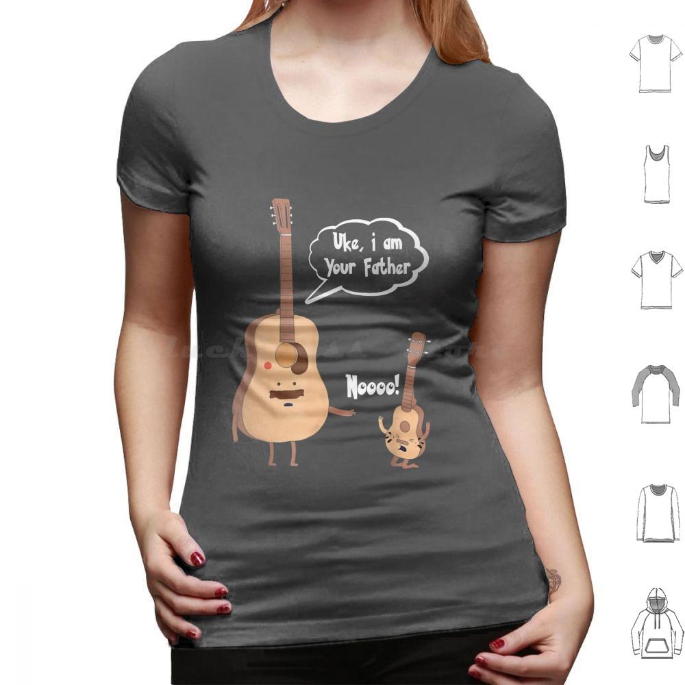 Uke I Am Your Father T Ukulele Guitar Music T Shirt Cotton Men Women DIY Print Funny Guitarist Guitar Player Birthday Christmas