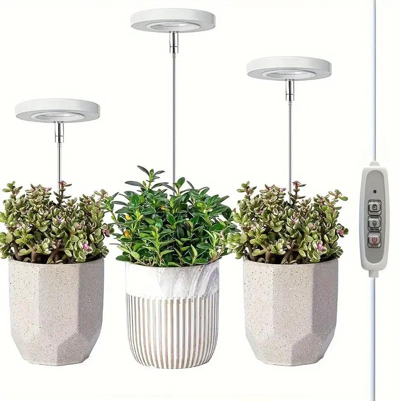 1/2/3/4pcs Growth Light Full Spectrum LED Plant Light Indoor Growth Light 3/9/12H Automatic Timer Brightness Height Adjustable