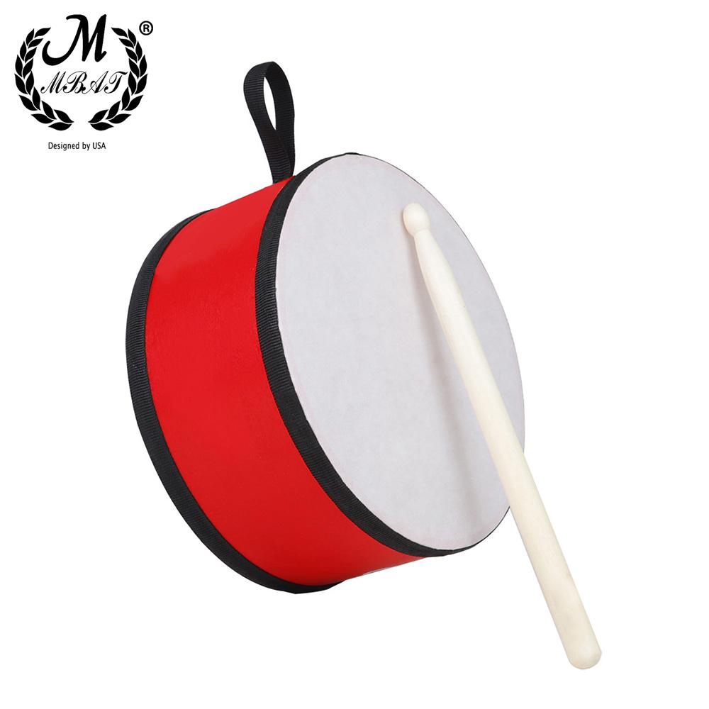 M MBAT Indian Style Double-sided Percussion Instrument Hand Drum Portable Kids Musical Gift Child Educational Toy Tambourine