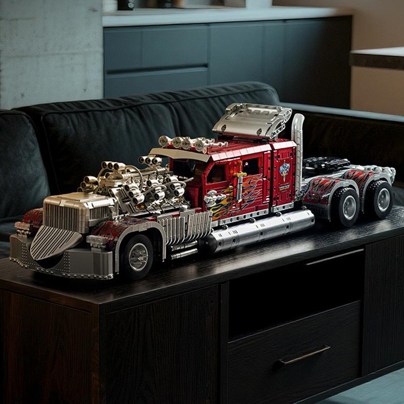 Thor 24 Heavy Duty Semi-Trailer Truck Head Adult Advanced Assembly Building Blocks Toy Car Model